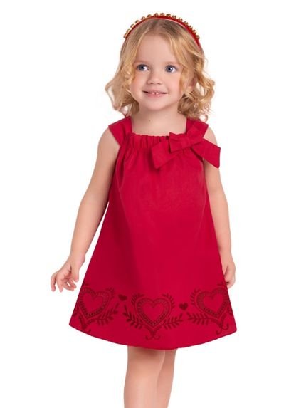 Vestido Infantil Milon Vermelho - Marca Milon