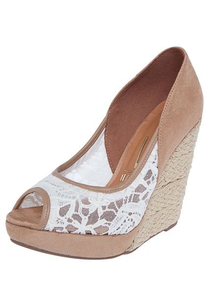 Peep Toe Vizzano Bege - Marca Vizzano