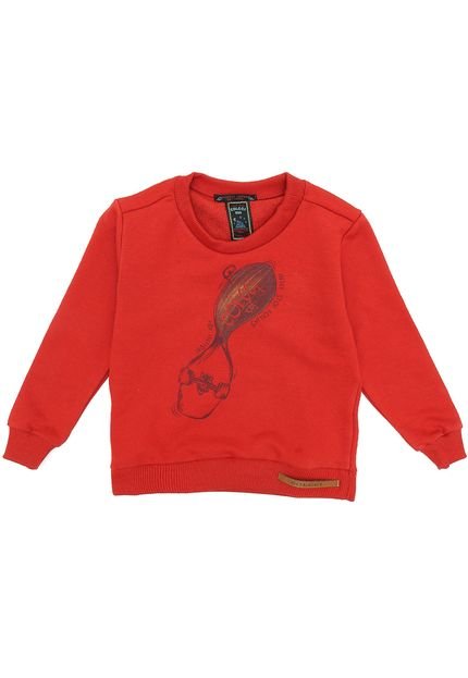 Blusa de Moletom Colcci Kids Infantil Skate Vermelha - Marca Colcci Kids