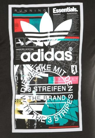 Camiseta adidas Originals Graphic Monthl Preta