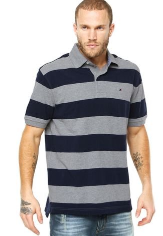 Camisa Polo Tommy Hilfiger Style Cinza