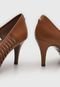 Scarpin Jorge Bischoff  de Couro Lasercut Marrom - Marca Jorge Bischoff