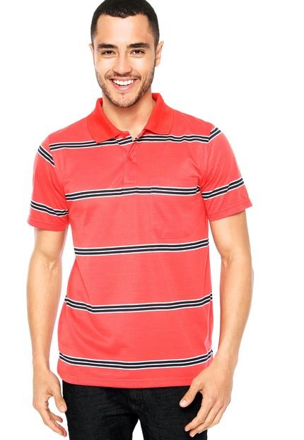 Camisa Polo Kanui Clothing & Co. Listrada Vermelha/Preto - Marca Kanui Clothing & Co.