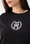 Camiseta Tommy Hilfiger Reta Logo Preta - Marca Tommy Hilfiger