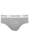 Kit 3pçs Cueca Klein Underwear Slip Branca/Cinza/Preta - Marca Calvin Klein Underwear