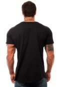 Camiseta Longline Masculina MXD Conceito para Academia e Casual Skull Points Preto Meia Malha - Marca Alto Conceito