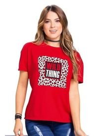 Camiseta Juvenil Para Mujer Atypical -Rojo