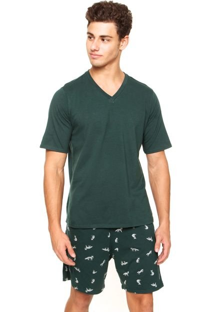Pijama Upman Estampado Verde - Marca Upman