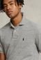 Camisa Polo Polo Ralph Lauren Slim Custom Fit Cinza - Marca Polo Ralph Lauren