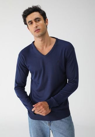 Suéter Aleatory Básico Azul
