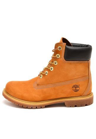 Bota Couro Timberland Yellow Boot W 6in Premium Boot WP Caramelo