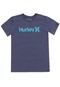 Camiseta Hurley Menino Escrita Azul - Marca Hurley