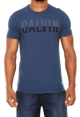 Camiseta Calvin Klein Jeans Silk Azul