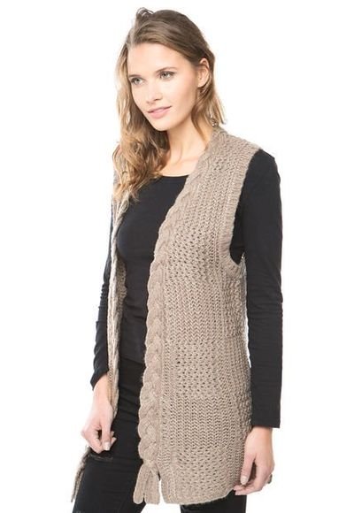 Cardigan Sin Manga Beige Lawrence by Tricot - Compra Ahora | Chile