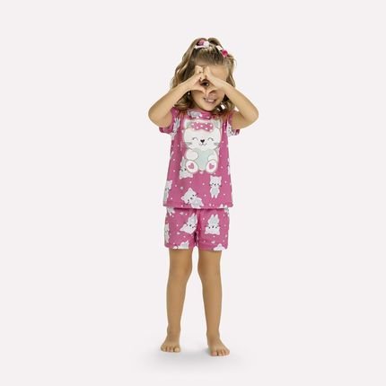 Pijama Brilha no Escuro Infantil Menino Kyly Rosa - Marca Kyly