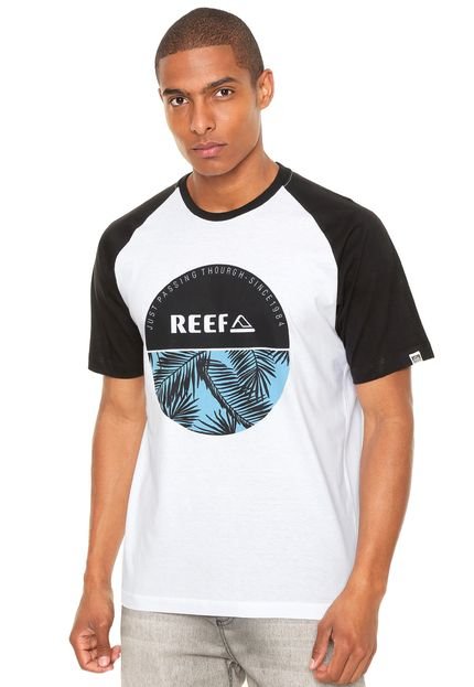 Camiseta Reef Meia Lua Branca/Preta - Marca Reef