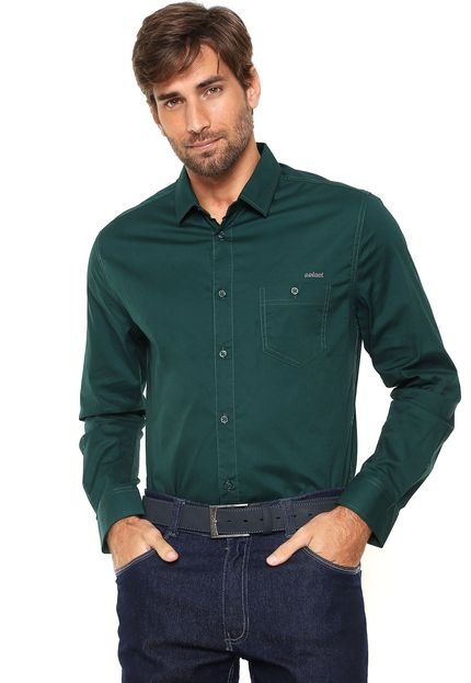 Camisa Colcci Slim Bolso Verde - Marca Colcci