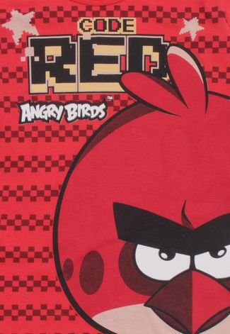 Camiseta Angry Birds Menino Personagens Vermelha