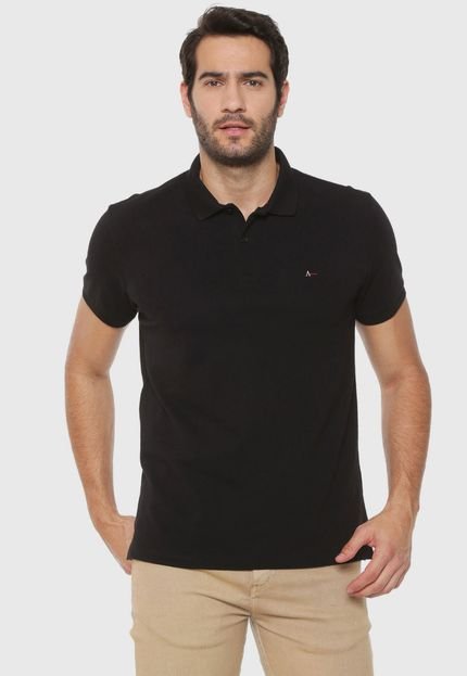 Camisa Polo Aramis Regular Fit Piquet Lisa Preta - Marca Aramis