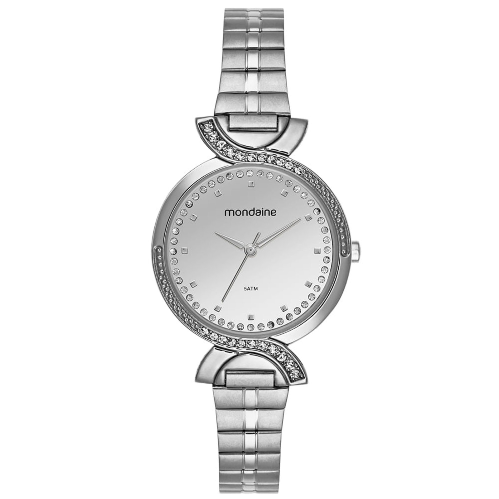 Relógio Feminino Espelhado Bracelete Prata Mondaine - Marca Mondaine