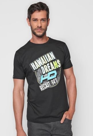 Camiseta HD Hawaiian Dreams Lettering Preta
