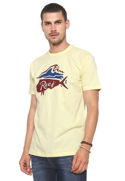 Camiseta Reef Water Amarelo - Marca Reef