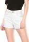 Short Sarja Calvin Klein Jeans Reto Color Branco - Marca Calvin Klein Jeans
