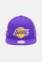Boné Mitchell & Ness NBA Conference Patch Snapback Los Angeles Lakers Roxo - Marca Mitchell & Ness