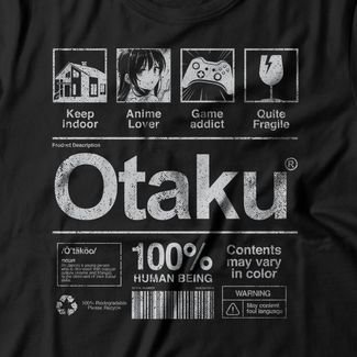 Camiseta Otaku - Preto