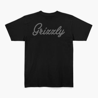 Camiseta Grizzly Back Script Logo Tee Preto