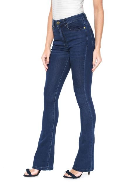 Calça Jeans Zoomp Flare Micro Lucia Azul-marinho - Marca Zoomp