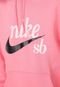 Blusa de Moletom Flanelada Fechada Nike SB Craft Hoodie Rosa - Marca Nike SB