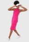 Vestido Colcci Fitness Midi Logo Pink - Marca Colcci Fitness