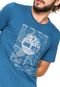 Camiseta Timberland Maps Azul - Marca Timberland