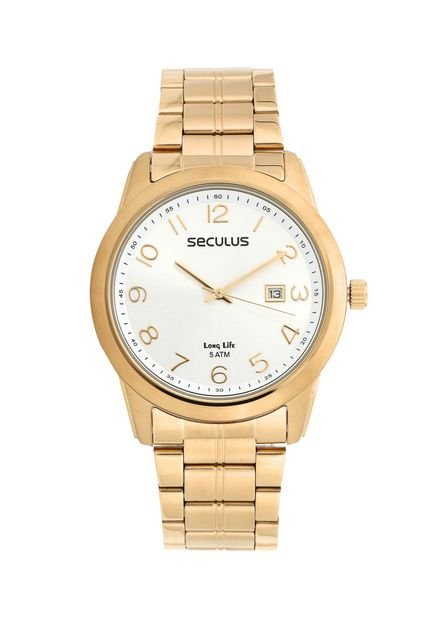 Relógio Seculus 20582GPSVDA2 Dourado/Prata - Marca Seculus