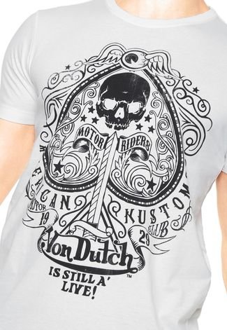 Camiseta Von Dutch  Ace of Spades Bege