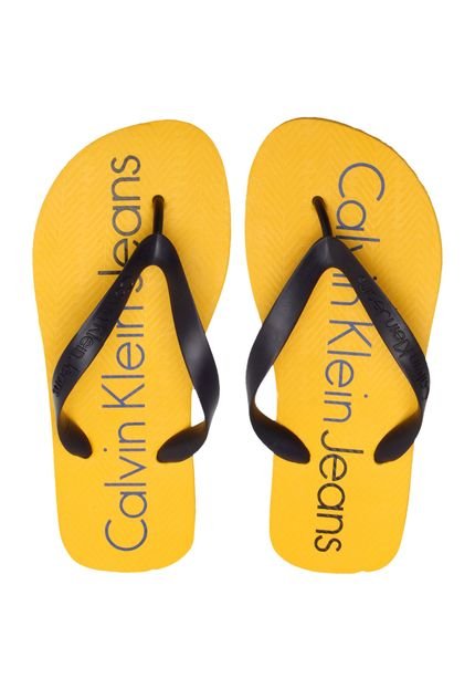 Chinelo Calvin Klein Logo Amarelo - Marca Calvin Klein