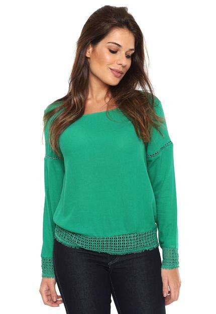 Blusa For Why Guipir Verde - Marca For Why
