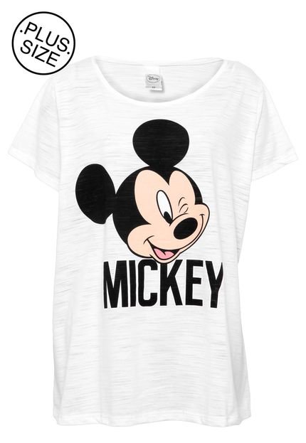 Blusa Cativa Plus Size Disney Mickey Branca - Marca Cativa Disney Plus