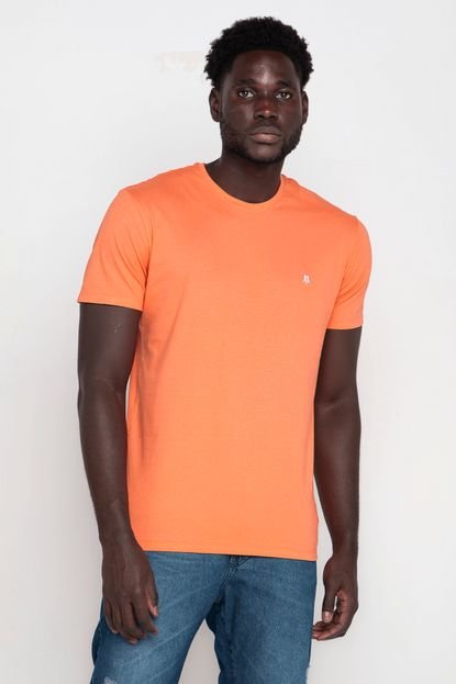 Camiseta Masculina Bordado Off White Polo Wear Laranja Claro - Marca Polo Wear