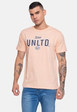 Camiseta Ecko Masculina Classic Type Pessego Mellow