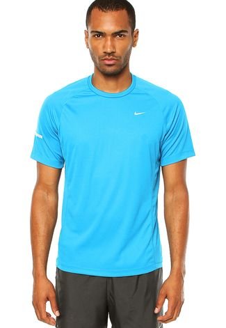 shade irony At risk Camiseta Nike Miler UV Azul - Compre Agora | Dafiti Brasil