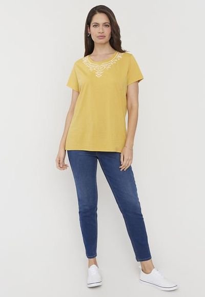 Polera cheap mostaza mujer
