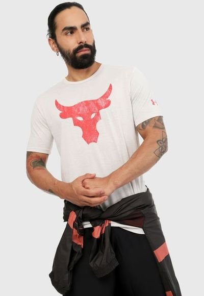 Camiseta Gris-Rojo UNDER ARMOUR Project Rock Bull - Compra Ahora | Dafiti