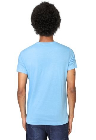 Camiseta Aeropostale Bordada Azul