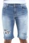 Bermuda Jeans Sawary Desgastes Azul - Marca Sawary