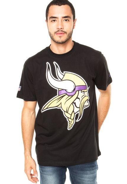 Camiseta New Era Vikings Preta - Marca New Era
