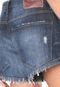 Short Jeans Forum Fran Destroyed Azul - Marca Forum