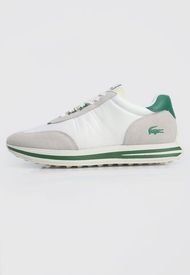 Tenis Lifestyle Marfil-Gris-Verde Lacoste L-Spin