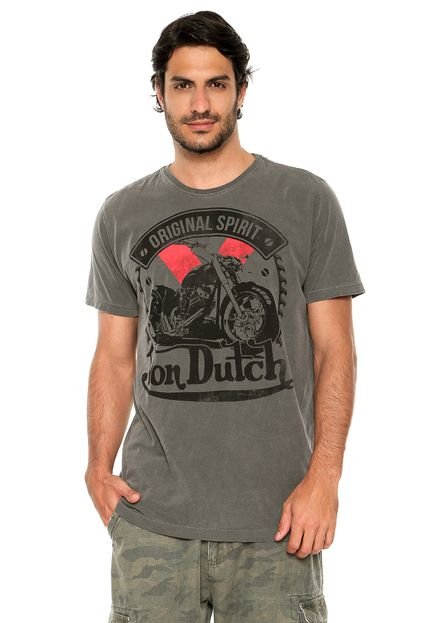 Camiseta Von Dutch  Original Spirit Cinza - Marca Von Dutch 